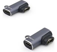 INF Adaptateur Garmin vers Type-C femelle coudé - Lot de 2, Aluminium