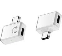 INF Adaptateur Lightning Femelle vers Type-C Mâle Coudé pour Écouteurs Blanc