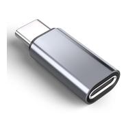 Adaptateur Lightning (femelle) vers USB-C (mâle), compatible avec iPhone 15 Grey