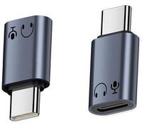 INF Adaptateur Lightning Femelle vers USB-C Mâle en Aluminium - Audio Hi-Fi Gris