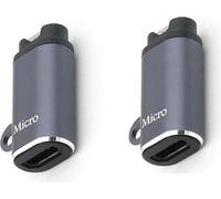 INF Adaptateur Micro USB vers Garmin - Aluminium Gris Foncé - Lot de 2