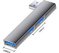 INF Adaptateur Multi-Ports USB vers Double USB 2.0 + USB 3.0 en Aluminium Gris