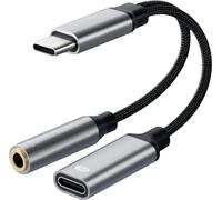 INF Adaptateur Type-C 2-en-1 60W : Audio et Charge pour Appareils Android