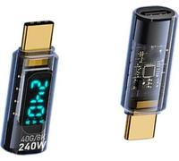 INF Adaptateur Type-C Mâle vers Femelle 240W avec Affichage Numérique (Lot de 2)