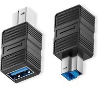 INF Adaptateur USB 3.0 B Mâle vers A Femelle - Transfert Rapide, Lot de 2