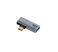 INF Adaptateur USB-C multifonction 2 en 1 - USB simultané et charge PD 100 W - Alliage d'aluminium - Gris - 2,63 cm - Compact - Transfert de données et charge rapide
