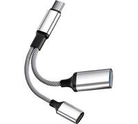 INF Adaptateur USB-C Multifonction : Charge Rapide PD60W & Transfert OTG Argent