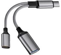 INF Adaptateur USB-C Multifonction : Charge Rapide PD60W & Transfert OTG Gris