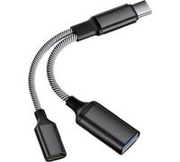 INF Adaptateur USB-C Multifonction : Charge Rapide PD60W & Transfert OTG Le noir