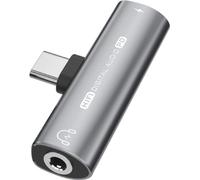 INF Adaptateur USB-C vers 3,5 mm pour écouteurs et chargeur Gris