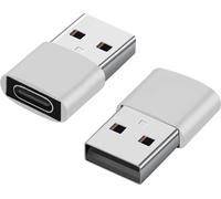 INF Adaptateurs USB-C vers USB pour le transfert de données et chargement, pack de 2 Argent