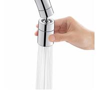 INF Aérateur de robinet à double mode avec rotation à 720° Argent