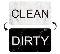 INF Aimant pour Lave-Vaisselle Clean/Dirty Panneau réversible Blanc/Noir Indicateur magnétique pour Lave-Vaisselle Accessoires de Cuisine Gadgets de Cuisine