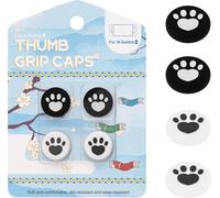 INF Améliorez votre expérience de jeu avec les housses de pattes de chat en silicone pour Switch2 Black White