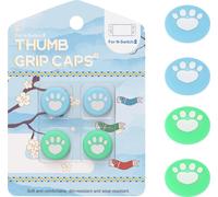 INF Améliorez votre gameplay avec les housses de pattes de chat en silicone pour Switch2 Green + Blue