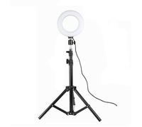 INF Anneau lumineux rotatif avec support, LED, 20 cm - noir