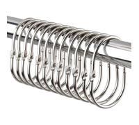 INF Anneaux pour rideau de douche paquet de 12 Argent