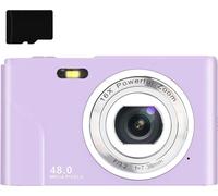 Appareil photo numérique 48MP FHD 1080p avec zoom 16x et carte mémoire de 32 Go Black