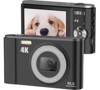 Appareil photo numérique 48MP, zoom 16x, vidéo 4K Black