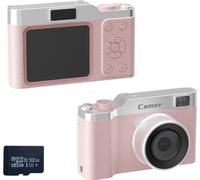 INF Appareil Photo Numérique Compact Zoom Optique 5x & Carte TF 32 Go - Souvenirs Rose