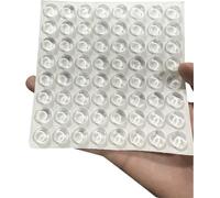 INF Autocollants Clavier Transparents 12x4mm, 64 Pièces - Protection Ongles