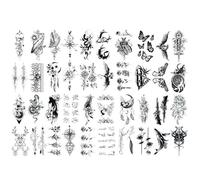 INF Autocollants de tatouage temporaires imperméables 40 pièces