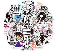 INF Autocollants pour notes de musique - 50 autocollants en vinyle