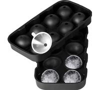 INF Bac à glaçons en silicone - 8 grands glaçons, noir