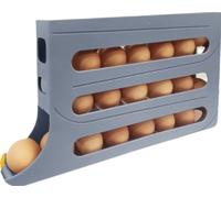 INF Bac à oeufs pour organisateur de réfrigérateur avec couvercle Gris