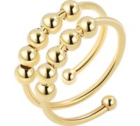 INF Bague anti-stress ajustable en cuivre Argent platine 17 mm