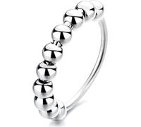 INF Bague anti-stress avec 10 perles rotatives cuivre platine 18.5 mm