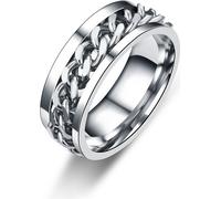 INF Bague anti-stress avec fonction ouverture de bouteille argent 20,7 mm Argent S