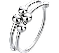 INF Bague anti-stress réglable cuivre argent Argent