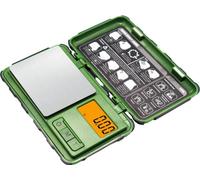 INF Balance de poche de haute précision - capacité 200 g, précision 0,01 g Vert