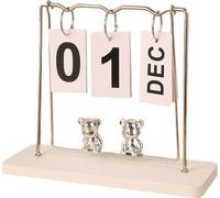 INF Balançoire en métal avec calendrier : décoration moderne et simple Blanc