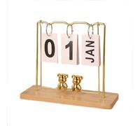 INF Balançoire en métal avec calendrier : décoration moderne et simple Couleur bois