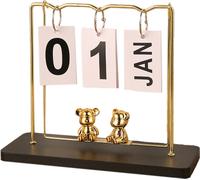 INF Balançoire en métal avec calendrier : décoration moderne et simple Noir
