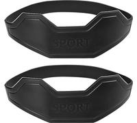 INF Bande rotulienne en silicone, paire, pour sport et activités Le noir