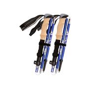 Bâton De Randonnée Ultraléger Bâton De Trekking 5 Sections 1 Paire Bleu