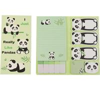 INF Bloc-notes Adhésifs Panda : Papier 80g, 20x10cm, Ensemble de Notes