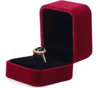 INF Boîte à bijoux pour bague Rouge foncé