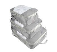 INF Boîte de rangement en tissu pliable emballage de compression paquet de 3 Gris
