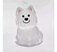 INF Boîte de Rangement Poils d'Animaux - Pendentif Chien Westie en Acrylique