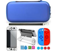 INF Boîtier Switch OLED avec accessoires 9 pièces Bleu