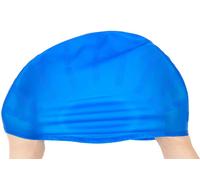 INF Bonnet de bain en silicone pour adultes Bleu