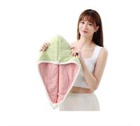 INF Bonnet de douche doux en polaire corail avec double couche Vert