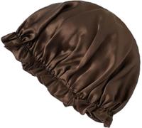 INF Bonnet de nuit 100 % soie de mûrier pour femme, foulard doux pour dormir Rose M
