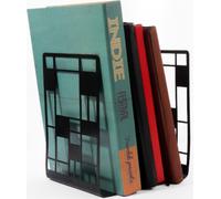 INF Bookstops métalliques antidérapants 2 paquets Carré
