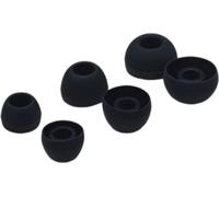 INF Bouchon d'oreilles en silicone pour écouteurs 4,5-6 mm 3 tailles 15 paires Le noir