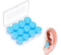 INF Bouchons d'oreilles en silicone insonorisants, paquet de 12 Bleu